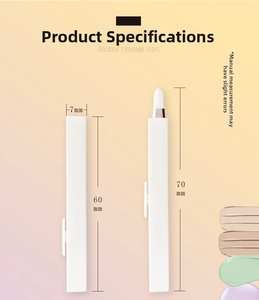 Detaillierte Größenangaben für einen tragbaren Teleskop-Make-up-Pinsel mit Kappe