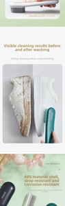 Ergonomic 13.5cm handle with 170 degree curve for effortless shoe cleaning and scrubbing