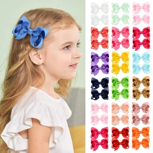 Grosgrain Ribbon Bow Hair Clips Alligator Clips Colorful Fashion Hairpins For Baby Girls Kids Toddlers