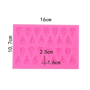 Balloon style alphabet silicone mold for baking and resin crafts 16x10.7cm