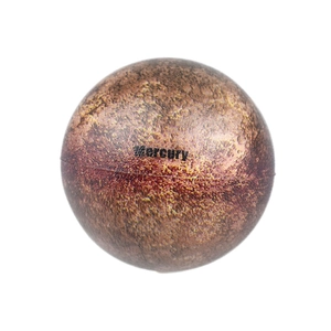 Detail of PU foam Mercury solar system stress ball with realistic surface texture