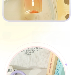 Detailed view of the leak-proof silicone seal and stylish purple lid on the orange water bottle