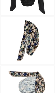 Detail showing pixelated camouflage durag fabric with long straps for sports and styling
