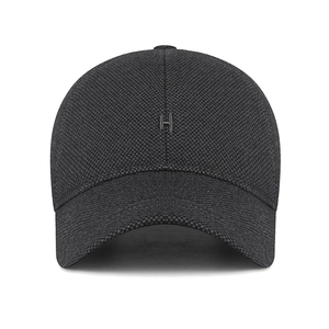 Winter thermal baseball cap for elderly men with warm ear flaps and H embroidery