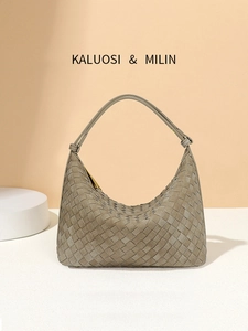 Geweven Hobo Tas Voor Dames Mat PU Leer Retro Oksel Schoudertas Met Rits Chique Crossbody Stijl Handtas
