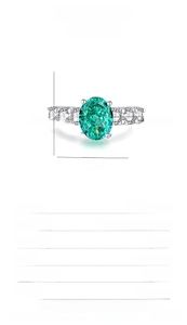 Detailed size specifications for the S925 silver ring featuring 8x10mm purple zirconia stone