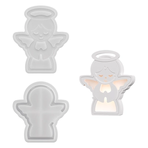 Kit de moules en silicone ange 3D pour ornements en résine et décorations de Noël DIY