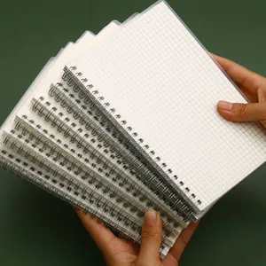 Minimalist Spiral Notebook With PP Frosted Cover For School Office Writing Thick Paper Grid Lined Blank Dot Grid