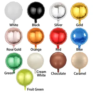 18-inch round aluminum foil balloons in 13 colors for wedding and party decorations