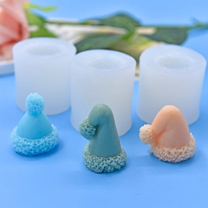 Silikonformen für gestrickte Weihnachtsmützen zum Backen von Mousse und Schokolade