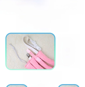 Pink plush pig tail accessory with adhesive clip for cosplay and animal headwear costumes