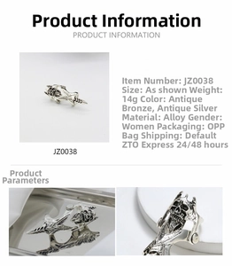 Detail showing the articulated silver alloy skeleton finger ring with gothic design