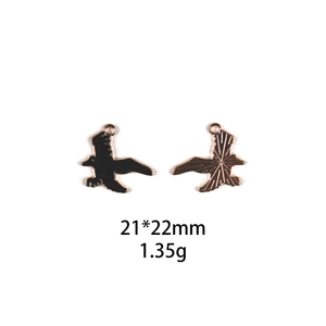 Halloween black bird pendant for DIY jewelry making, 21x22mm alloy crow charm accessory