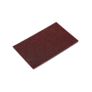 Brown rectangular emery sponge block for heavy duty kitchen pot cleaning and rust removal