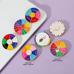 Épingles En Émail En Alliage Spinner Créatif Décideur Broches Rotatives Pour Sacs À Dos Vestes Badge Nouveauté Amusant