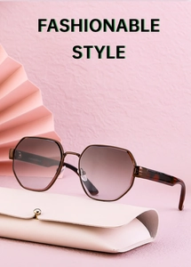 Chic tortoiseshell sunglasses with brown gradient lenses and pink leather case