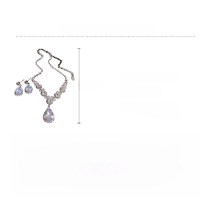 Detailed chart showing copper zircon necklace set dimensions and weight parameters