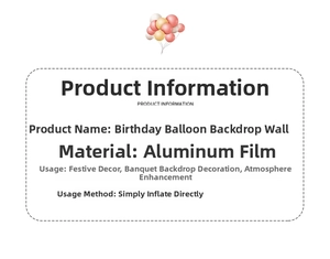 Detailed parameter list for aluminum heart-shaped balloons for birthday party backdrop decoration
