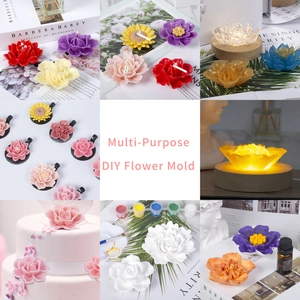 3D-Blumen Silikonformen für DIY Duftkerzen, Harzkunst und Tortendekorationen