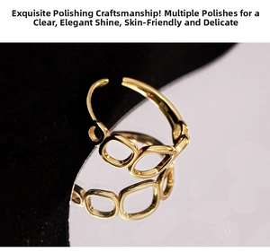 Macro shot of geometric S925 sterling silver gold plated ring with square hollow design