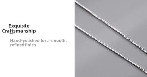 Macro view of polished S999 sterling silver box chain showing fine craftsmanship