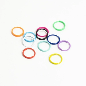 Colorful lacquer metal split rings and open rings for DIY jewelry and keychain accessories