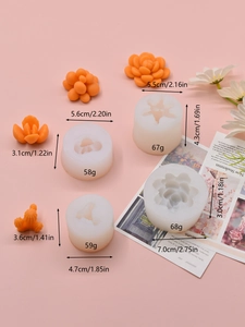 Succulent and cactus silicone molds for aromatherapy candles and resin crafts with sizes