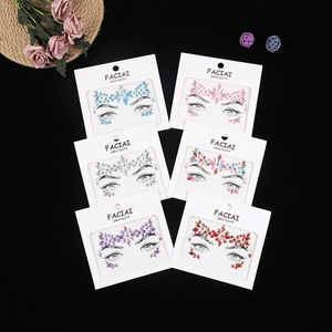 Face Rhinestone Stickers Acrylic Self-Adhesive Eye Makeup Decoration For Music Festival Party Body Art