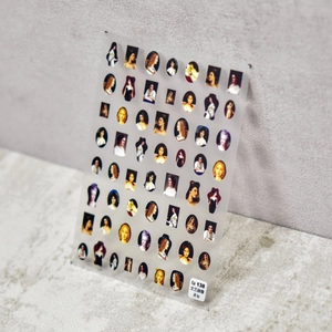 Renaissance oil painting nail art stickers with thin durable classical portraits