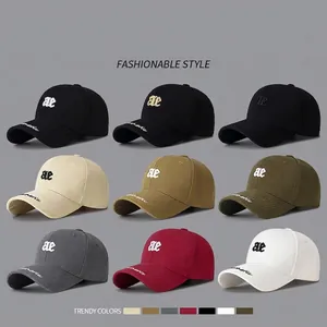 Fashionable cotton baseball caps in 9 versatile colors with Aesthetic embroidery