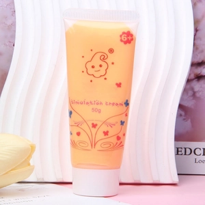 Detail of 50ml bright orange simulation cream glue tube for DIY phone case crafts
