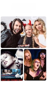 Retractable vampire fangs for Halloween cosplay used by adults and children in parties