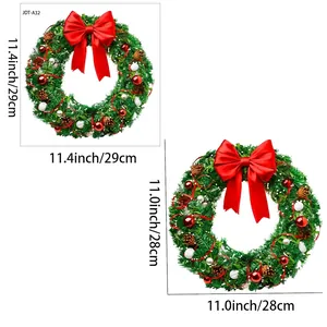 Size guide for JDT-A32 Christmas wreath glass sticker showing 11-inch product dimensions