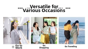 Versatile women's sling bag shown in office, shopping, and travel daily scenarios