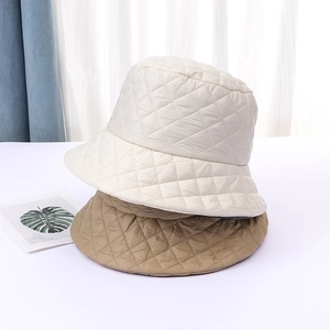 Detailed view of quilted diamond pattern on ultra-lightweight thermal bucket hats