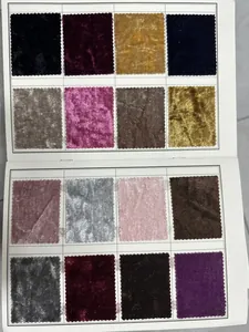 Detailed color swatches of bronzing velvet fabrics for Christmas bow material