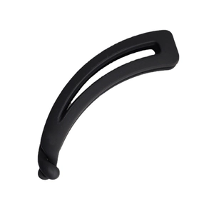 Matte black banana hair clip in a minimalist curved design for elegant ponytails