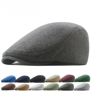 Casquette plate classique rayée grise avec une palette de 12 options de couleurs
