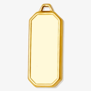 Octagon Rectangle Blank Pendant 304 Stainless Steel For DIY Jewelry Making Simple Plain Metal Tag Gold Plated Fashion