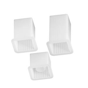 Three-piece set of square striped silicone molds for DIY scented candle plaster bases
