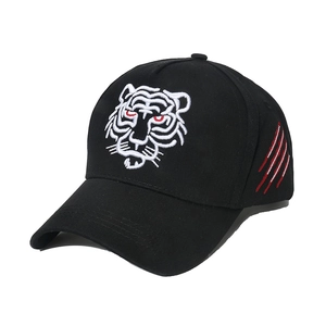 Tiger Head Embroidery Cotton Baseball Cap With Claw Marks Adjustable Hip Hop Streetwear Sun Hat For Unisex