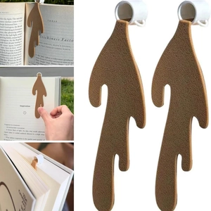 Creative spilled coffee bookmark made of brown flexible material for book lovers