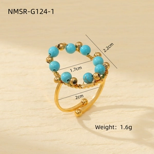 Detail showing dimensions and 1.6g weight of heart-shaped blue turquoise stone ring