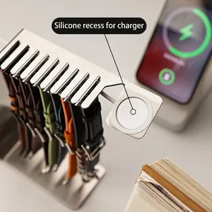 Soporte de carga Apple Watch en acero 304 con organizador para 10 correas intercambiables