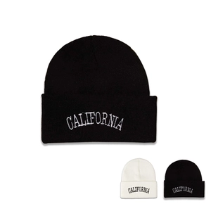 California Letter Embroidery Acrylic Knit Beanie Hat Cuffed Ribbed Winter Warm Fashion Casual For Men Women