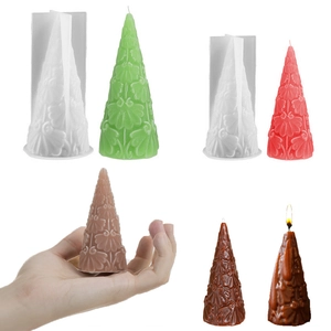 Silicone Candle Mold Embossed Flower Butterfly Cone DIY Aromatherapy Ice Cream Plaster Crafts Elegant Home Decor