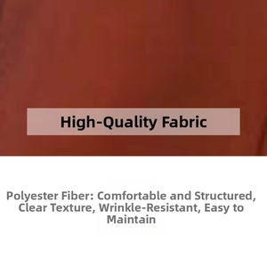 Detail of wrinkle-resistant red polyester fabric with a clear texture and smooth finish