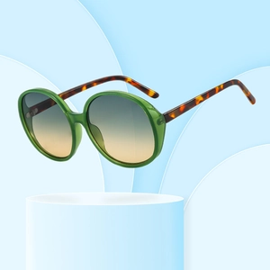 Oversized Round Sunglasses UV400 Protection PC Frame Gradient Lens Retro Fashion Outdoor Travel Party Candy Color Unisex