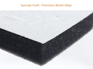 Detail of high-density jewelry box sponge insert featuring precision laser cut slots