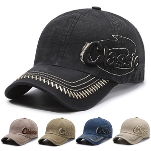 Vintage Washed Cotton Polyester Baseball Cap Classic Letter Embroidery Distressed Adjustable Hat For Men Women Outdoor